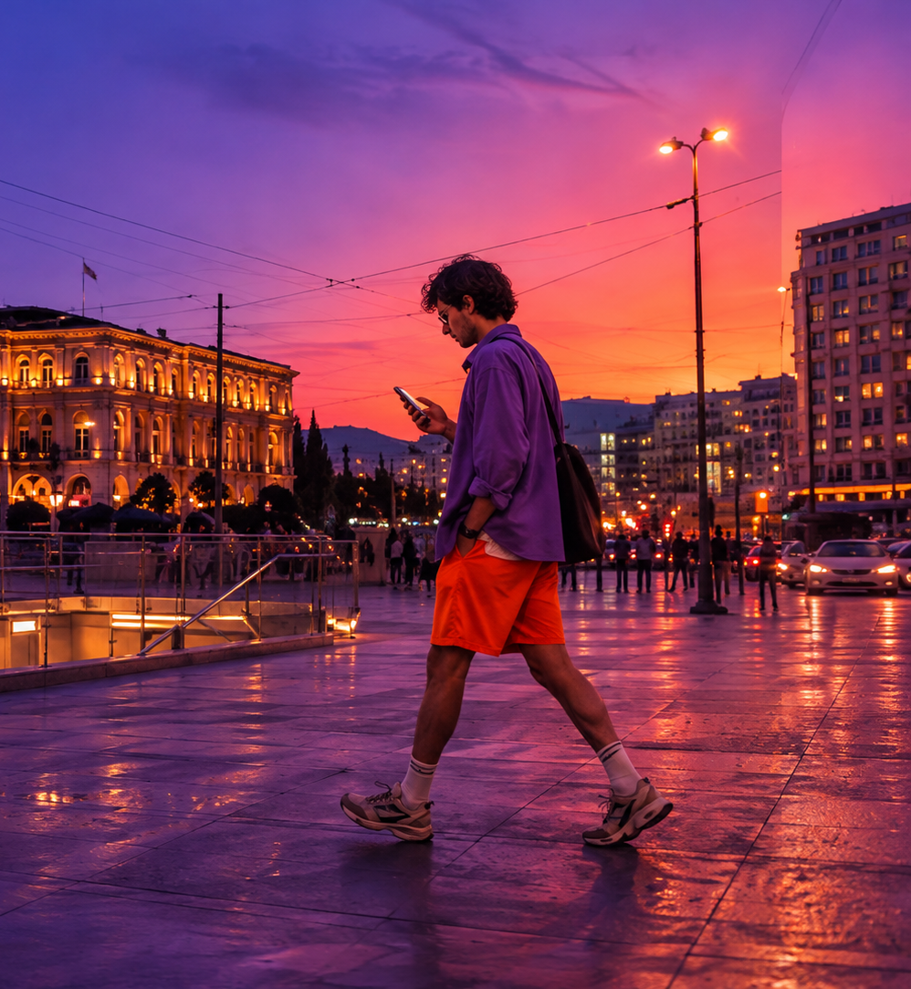 ανδρας που κανει αίτηση για αλλαγή παρόχου ρεύματος όπου και να βρίσκεται